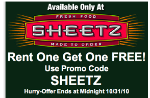 Sheetz Free Rental
