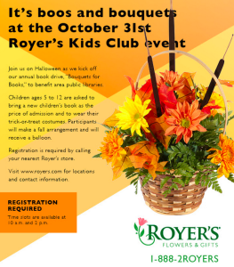 royer's flowers free kids event boos and bouquets