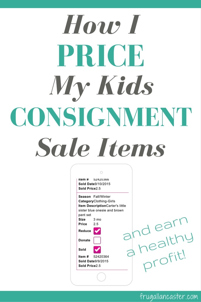 How I Price My Kids Consignment Sale Clothing