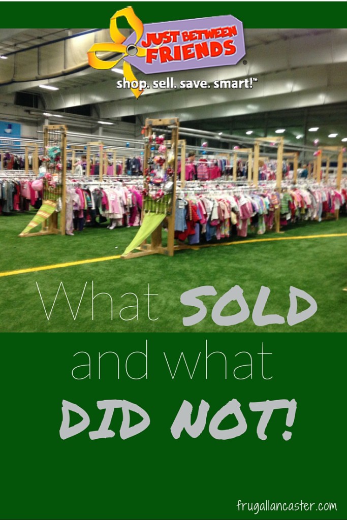 What Sold and What Did Not Sell at my first kids consignment sale