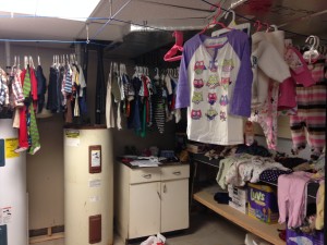 JBF Kids Consignment Sale Clothes Sorting and Hanging