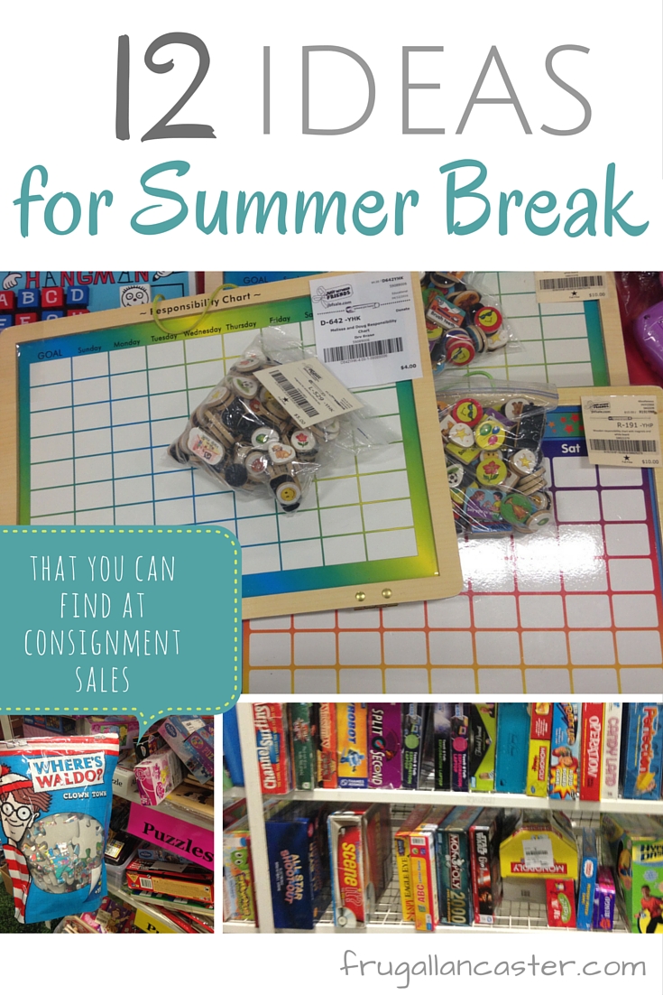12 ideas of things to buy at consignment sales to help you prepare for summer break