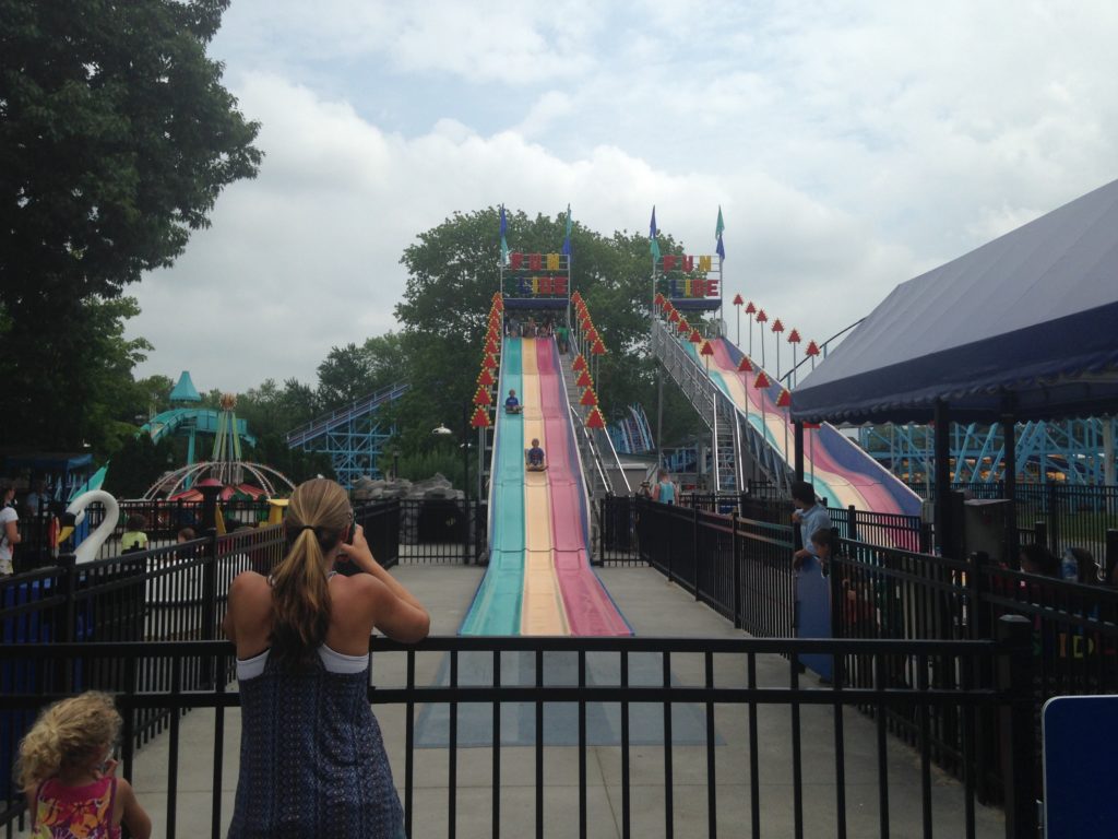 long slide at dutch wonderland amusement park