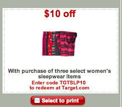 target sleepwear