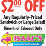isaac's coupon