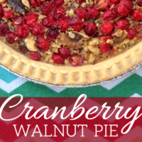 Cranberry Walnut Pie {A Holiday Season Warm Recipe Treat}