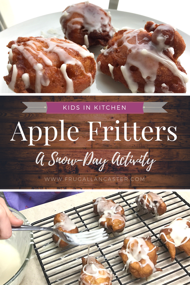 Snow Day Apple Fritters with Glaze